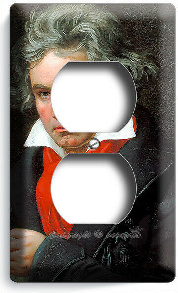 LUDWIG VAN BEETHOVEN COMPOSER PORTRAIT OUTLET PLATES MUSIC STUDIO ROOM ART DECOR