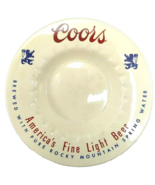 Three COORS BEER White Ceramic Ashtrays, c.1980s Excellent Condition - $220.92 MXN