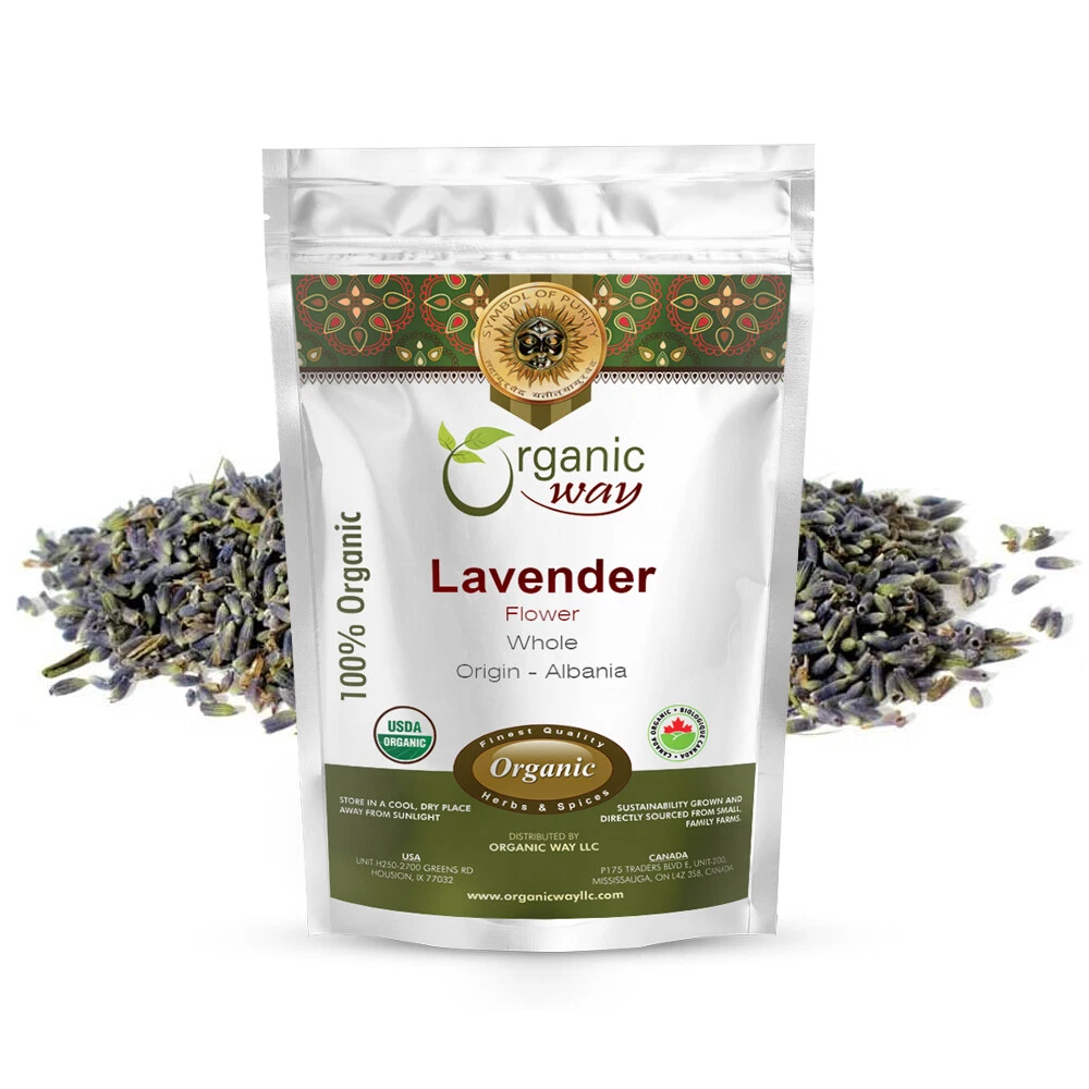 Organic Way Dried Lavender Flower Buds Whole - Organic, Kosher &amp; USDA Ce... - $26.86