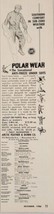 1956 Print Ad Polar Wear Insulated Under Suits Arctic Feather Down Bloom... - $13.93