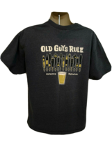 Old Guys Rule Blue Double Graphic T-Shirt XL Cotton Surfing Beer Stretch... - $24.74