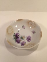 9&quot; Large Schirnding Bavaria Porcelain Serving Bowl – Purple Green Gold F... - $24.99