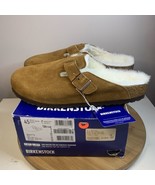 Birkenstock Boston Fur Mink Suede Mens Size 12 Shoes Leather Footbed San... - £108.41 GBP