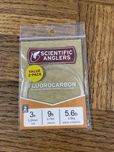 Scientific Anglers Fluorocarbon Tapered Leader 9 FT 5.6 LB - £18.95 GBP