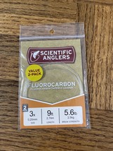 Scientific Anglers Fluorocarbon Tapered Leader 9 FT 5.6 LB - £18.64 GBP