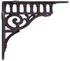 Wall Shelf Bracket Cast Iron Shelves Brace Ornate Columns - £17.01 GBP