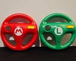 Official Nintendo Wii U Mario Kart OEM Steering Wheels Mario Red &amp; Luigi... - £22.68 GBP