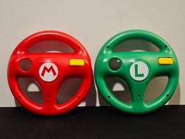 Official Nintendo Wii U Mario Kart OEM Steering Wheels Mario Red &amp; Luigi Green - £22.68 GBP
