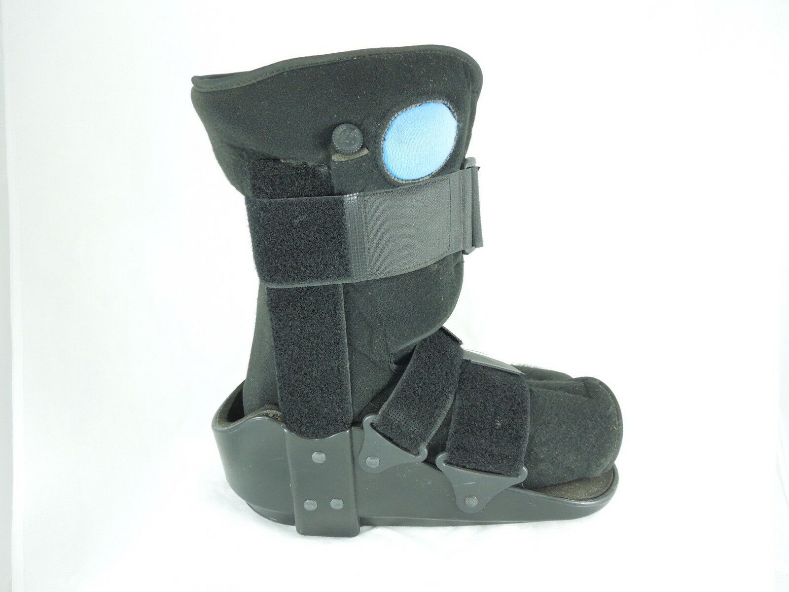 OSSUR INFLATABLE FOOT ANKLE BRACE Black Metal size medium Removable Support Cast - $29.69