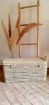 Moroccan Handmade Baskets of Palm Leaf-Wicker Trunk - £47.96 GBP+