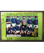 Mexico 70 Team Italy Yemen Postage Stamp - £0.78 GBP