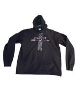 Vintage Jesus Hoodie I can do all things through Christ Sweatshirt Men L... - $93.39 CAD