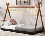 Black And Brown Twin-Size Tent Floor Bed Frame, Featuring A Triangle, An... - $152.92