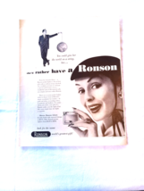 1954 Ad Ronson Pocket Lighter &quot;World&#39;s Greatest Gift&quot; - $184.10 MXN