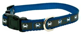 Maryland Blue Crab Small Blue and Grey Reflective Dog Collar - $11.99