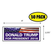 50 Pack 3.37&quot;x9&quot; Trump Sticker Decal Humor Funny Gift President Election BS0410 - £34.37 GBP