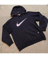 Vintage Nike black hoodie with a big swoosh at the chest Men’s size medi... - £72.59 GBP