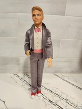 Barbie Fairytale Groom Ken Doll Tuxedo Pink Bow Tie Red Shoes - £13.21 GBP