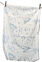 Vintage Baby Blanket Flannel Chicks PIO Singing Bird Craft Material - $37.90 CAD