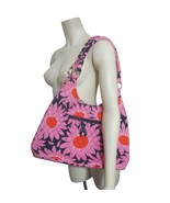 Vera Bradley Large Hobo Loves Me Daisy Shoulder Bag Pink Orange Navy Floral - £17.27 GBP