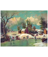 3860.Country skating Scene Poster.Wall Art Decorative.Home interior design - $302.13 MXN+