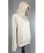 Nike Cream Colored Pullover Face Mask Hoodie Women&#39;s Size Medium - £11.08 GBP