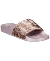 INC International Concepts INC Metallic Velour Slide Slippers Lavender L... - $6.55
