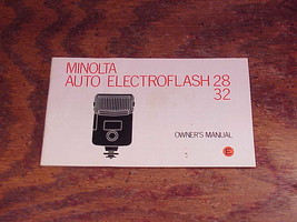 1975 Minolta Auto Electroflash 28 32 Owner&#39;s Manual Instruction Booklet,... - $6.95