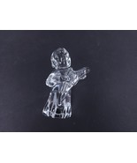 Ronneby Sweden Crystal Glass Angel w/ Harp Figurine SIGNED - $49.99
