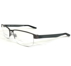 Nike Eyeglasses Frames 8138 071 Gunmetal Matte Smoke Gray Half Rim 56-16-140 - £72.81 GBP