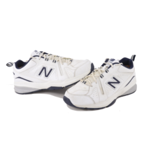 Vtg New Balance 608 Spell Out Leather Dad Shoes Sneakers White Mens Size 12 4E - £55.35 GBP
