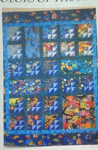 Sew Fun Quilt Pattern Colors of the Sea  Fish Ocean Blues Greens Item image 2