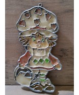 Vintage Handmade Strawberry Shortcake Stained Glass Lead Window Hanging ... - £18.25 GBP