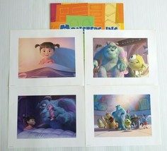 Disney Store Monsters Inc Exclusive Lithograph Portfolio Set of 4 Prints... - $18.89