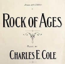 Rock Of Ages Sheet Music 1908 Charles E Cole Classical Antique Piano DWBB5 - £39.73 GBP