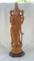 Vtg Wood Hand Carved Hindu? Ornate Detailed Figure Statue - £119.84 GBP