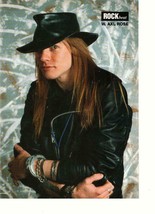 Axl Rose Guns N Roses teen magazine pinup clipping Tiger Beat 1980&#39; blac... - £2.79 GBP