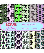 Maleficent, Digital Paper, JPEG, Printable, Party, Decoration, Instant Download - $2.80