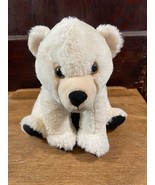 Wild Republic White Polar Bear Black Feet Sitting White Bear Plush Stuffed - £11.37 GBP