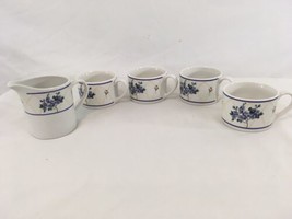 Farberware Stoneware Hydrangea 1999 Set of 4 Tea Coffee Cups with Creame... - £7.76 GBP