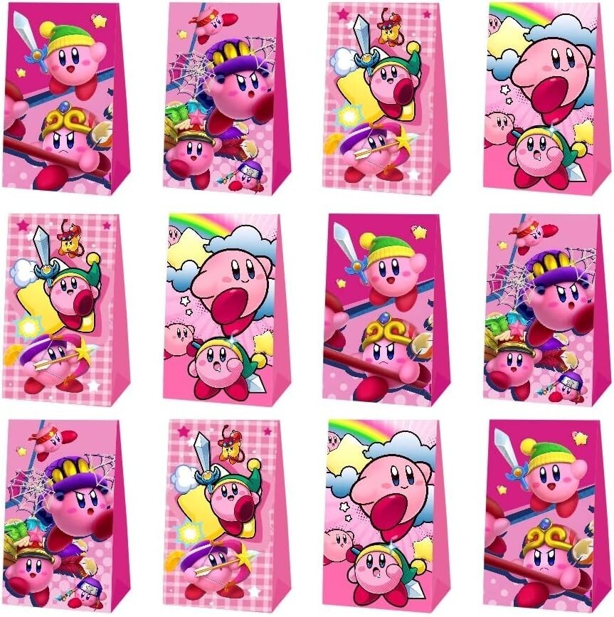 Kirby Party Favor Gift Bags Goodie Bag kirby 12pcs - $7.99