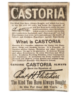 1902 Castoria Quack Medicine Advertisement Castor Oil Substitute Medicin... - $27.87 CAD
