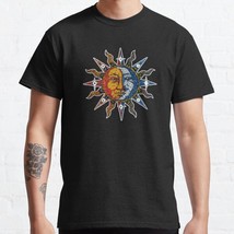 Celestial Mosaic Sun Black Men Classic T-Shirt - £12.97 GBP