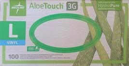 MEDLINE ALOETOUCH 3G EXAMINATION GLOVES WITH ALOE NEW BOX 100 COUNTS  SI... - £14.41 GBP