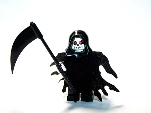 SLK Grim Reaper Skeleton Death Horror Movie Halloween ghost Minifigure T... - £6.64 GBP