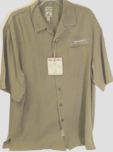 St. Supery Napa Valley Winery Green Avocado 100% Silk Wine Camp Shirt L ... - £12.26 GBP