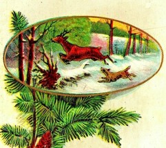 Nature Scene Dog Deer Pine Baugh Christmas Joys Embossed 1910s DB Postcard UNP - £3.11 GBP