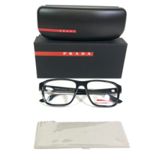 PRADA Linea Rossa Eyeglasses Frames VPS 04N 1AB-1O1 Black Square 54-17-145 - £146.88 GBP