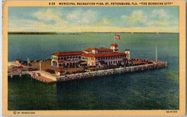 Municipal Recreation Bridge St Petersburg Florida Postcard Posted 1952 - £7.75 GBP