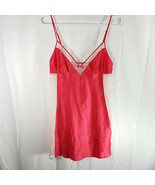 Victoria&#39;s Secret Women&#39;s Lengerie Camisole Red Satin Floral Strapped Si... - $14.13